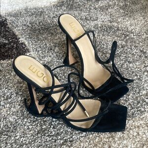 Strappy Black EGO Heeled Sandals